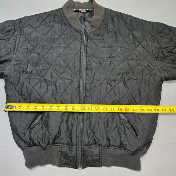 Vintage‎ 80s Silk Quilted Bomber Jacket Jonathan Martin Womens Medium Retro - Picture 8 of 12
